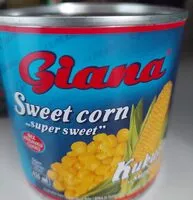 Suhkru kogus sees Kukuřice super sladká, sweet corn