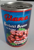 Suhkru kogus sees Fazole Borlotti ve slaném nálevu