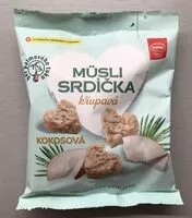 Sokerin määrä sisällä Müsli srdíčka kokosová
