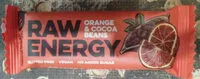 Suhkru kogus sees Raw energy orange and cocoa beans