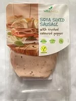 Suhkru kogus sees Soya sliced sausage with crushed coloured pepper
