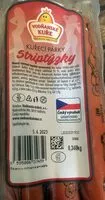 入っている砂糖の量 Kuřecí párky Striptýzky