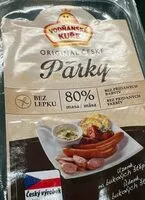 入っている砂糖の量 Párky