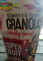 Jumlah gula yang masuk Farmer's & Sunny Granola crunchy muesli