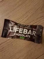 Suhkru kogus sees Bio tyčinka Lifebar čokoládová RAW