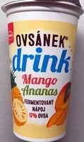 Sokerin määrä sisällä Ovsánek drink Mango Ananas