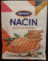 Sokerin määrä sisällä Način začin za piletinu