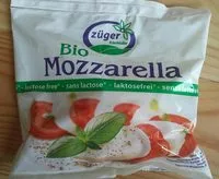 Zuckermenge drin Mozzarela Bio Sans lactose