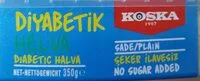 Zuckermenge drin Koska Halva Sugar Free Plain 50 G