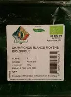 Sokerin määrä sisällä Champignon blancs moyens biologiques