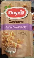 Количество сахара в Cashews Garlic & Rosemary