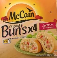 Suhkru kogus sees Buns jambon 4 fromages oignon