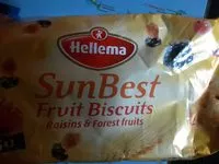 Zuckermenge drin Hellema Sunbest Fruit Biscuits Raisin & Forest Fruit