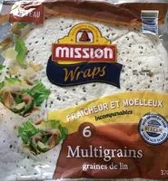 Zucker und Nährstoffe drin Mission wrap