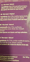 İçindeki şeker miktarı Rice toast original