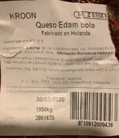 Amount of sugar in Queso edam