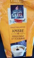 Quantité de sucre dans Café Ambre PERSISTANT ET EQUILIBRE