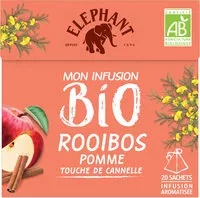 含糖量 Elephant Mon Infusion Bio Rooibos Pomme Touche de Cannelle 20 Sachets Pyramid®