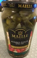 Sokerin määrä sisällä Maille Cornichons Aigres-Doux Extra-Fins Bocal 205g