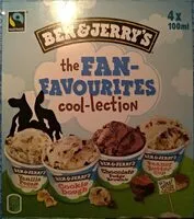 Sokerin määrä sisällä Ben & Jerry's Glace Mini Pots The Fan-Favourites Cool-lection 4x100ml