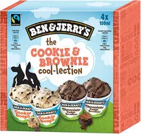 Sokerin määrä sisällä Ben & Jerry's Glace Mini Pots The Cookie & Brownie Cool-lection 4x100ml