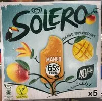 Количество сахара в Helado de sorbete de mango con trocitos de mango