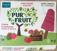 Jumlah gula yang masuk Pur' Fruit Glaces Bâtonnet Fraise Framboise Pomme & Banane 6x 40ml