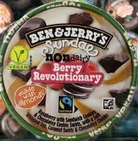 Sokerin määrä sisällä Ben & Jerry's Glace en Pot Vegan Sundae Berry Revolutionary 427ml