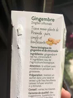 含糖量 Tisane gingembre