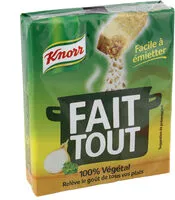 含糖量 KNORR Bouillon Cube Fait Tout 100% Végétal x10 100g