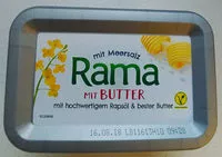 Zuckermenge drin Rama mit Butter mit Meersalz