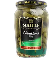 入っている砂糖の量 MAILLE Cornichons Fins Bocal Offre Saisonnière 300g