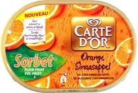 入っている砂糖の量 Sorbet orange plein fruit Carte d'or