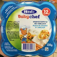 Количество сахара в Babychef Mijoté de Légumes et Cabillaud