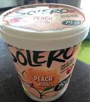 Количество сахара в Helado de sorbete de melocotón con trocitos de