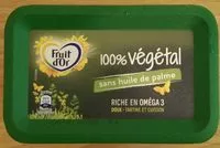 Jumlah gula yang masuk Margarine 100% Végétal sans huile de palme