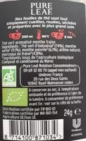 İçindeki şeker miktarı Pure Leaf Thé Vert Bio Fraise Menthe 15 Sachets