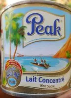 Sucre et nutriments contenus dans Peak