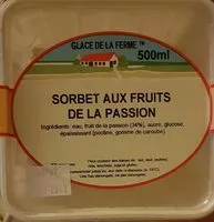 入っている砂糖の量 Sorbet aux fruits de la passion