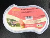 Jumlah gula yang masuk Sorbet Citron
