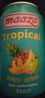 Amount of sugar in Tropical juice drink