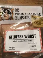 Sucre et nutriments contenus dans De vegetarissche slager