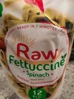 चीनी की मात्रा Raw fettuccine