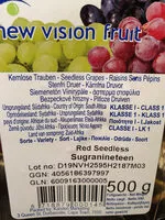 Zucker und Nährstoffe drin New vision fruit