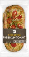 Suhkru kogus sees Focaccia basilicum tomaat