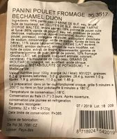 Sokerin määrä sisällä Panini poulet bechamel moutardd