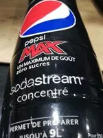 Suhkru kogus sees pepsi MAX sodastream sparkling drink mix
