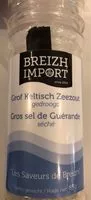 Sucre et nutriments contenus dans Breizh import