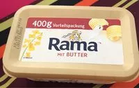 Zuckermenge drin Rama mit Butter
