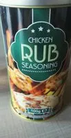 Sucre et nutriments contenus dans Rub seasoning